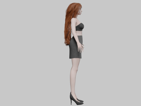 Classic cute woman V33701 3D Model