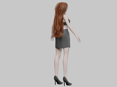 Classic cute woman V33701 3D Model