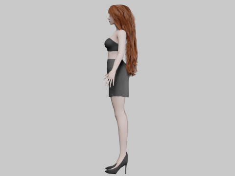 Classic cute woman V33701 3D Model