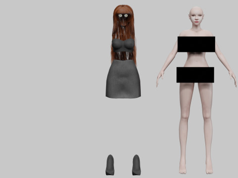 Classic cute woman V33701 3D Model