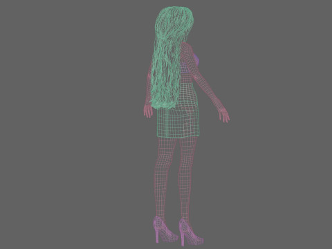 Classic cute woman V33701 3D Model