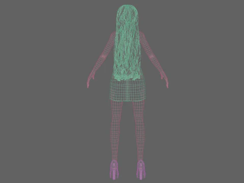 Classic cute woman V33701 3D Model