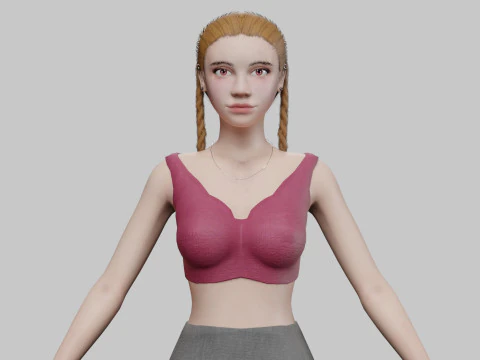 클래식 예쁜여자 V22292 3D 모델