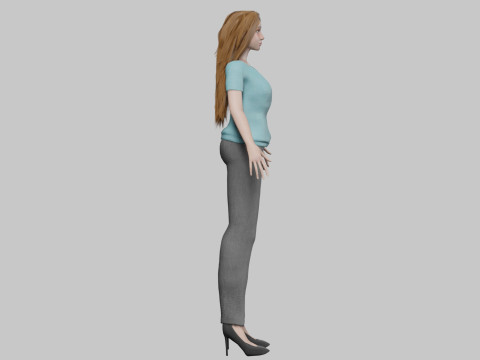 Cool cute woman V31871 3D Model