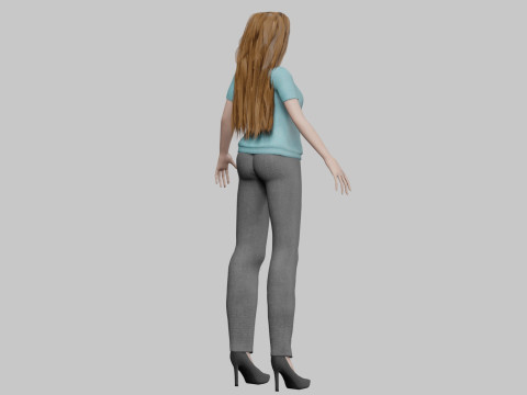 Cool cute woman V31871 3D Model