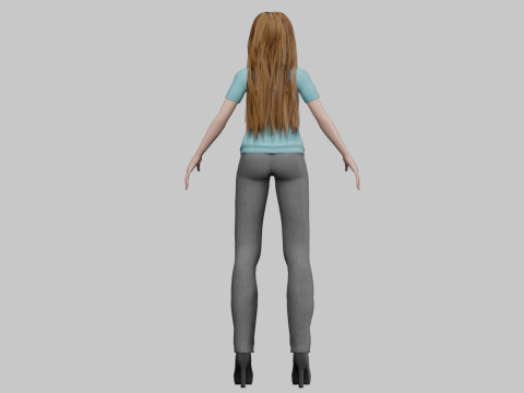 Cool cute woman V31871 3D Model