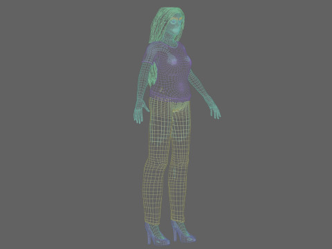 Cool cute woman V31871 3D Model