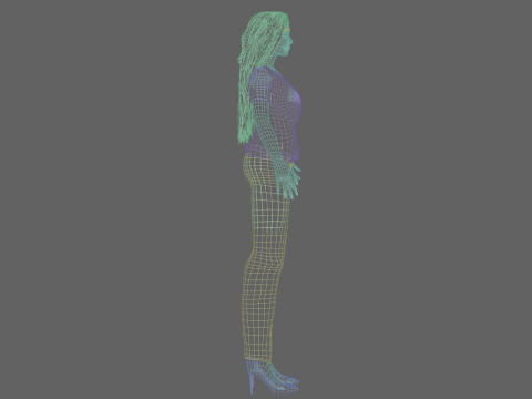 Cool cute woman V31871 3D Model