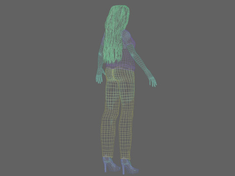 Cool cute woman V31871 3D Model