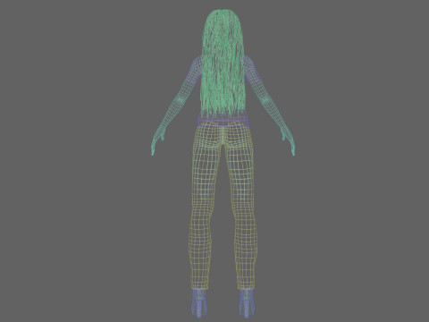 Cool cute woman V31871 3D Model