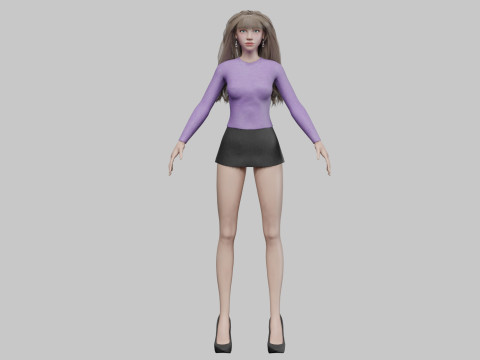Cool pretty woman V31713 Modello 3D
