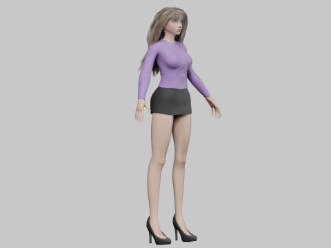 Cool pretty woman V31713 Modello 3D