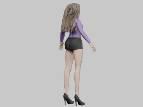 Cool pretty woman V31713 Modello 3D