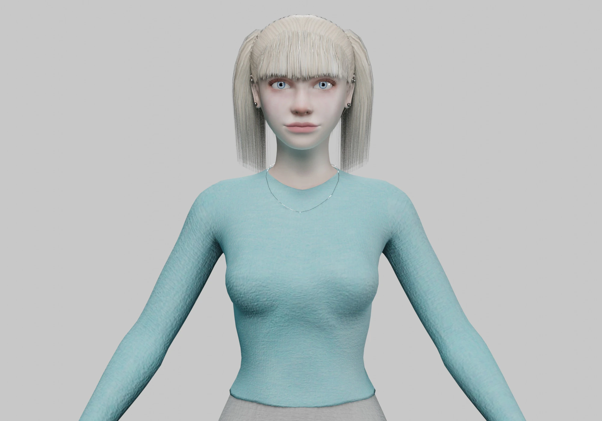 Cute basic woman V21458 3D Model .c4d .max .obj .3ds .fbx .stl .blend 