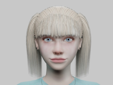 Cute basic woman V21458 3D Модель