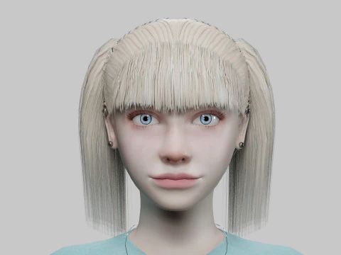 Cute basic woman V21458 3D Model