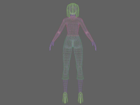 Cute basic woman V21458 3D Model