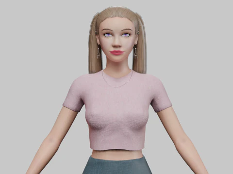 प्यारी खूबसूरत महिला V22547 3D मॉडल