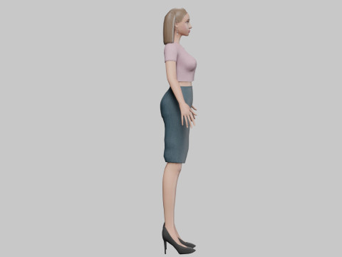 Cute beautiful woman V22547 3Dモデル