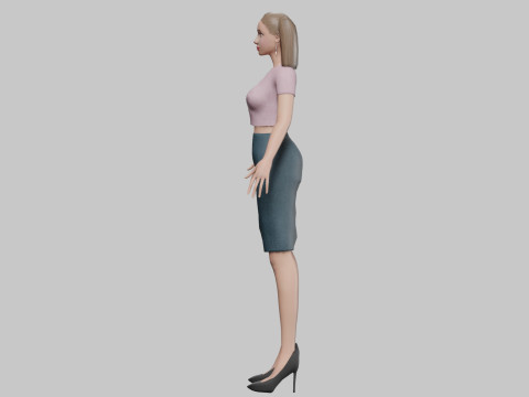 Cute beautiful woman V22547 3Dモデル