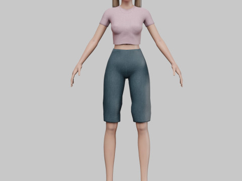 Cute beautiful woman V22547 3Dモデル