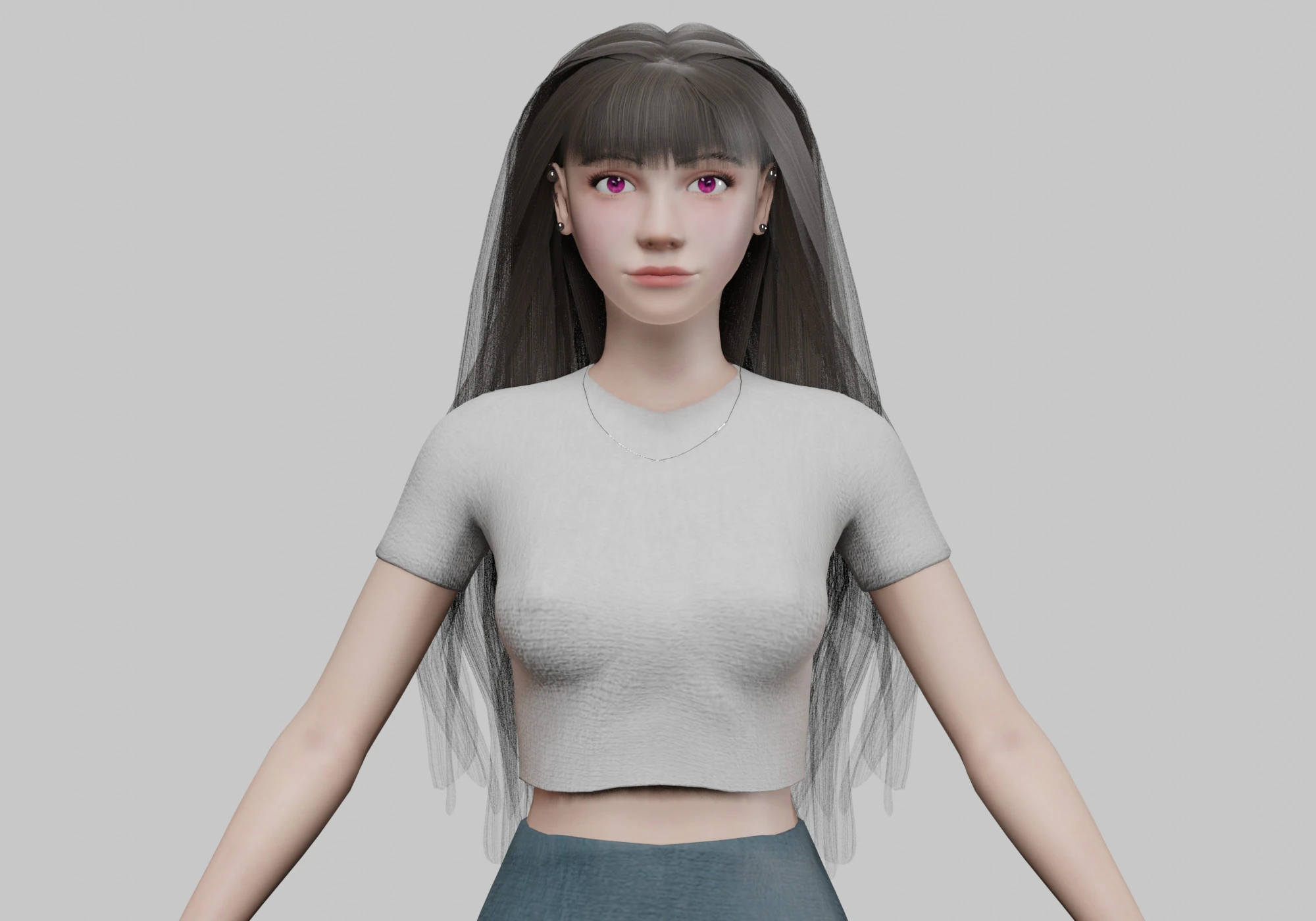 Cute classic woman V30676 3D Model .c4d .max .obj .3ds .fbx .stl .blend 