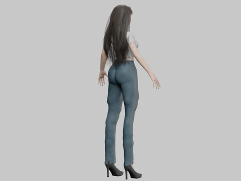 Cute classic woman V30676 3D Model