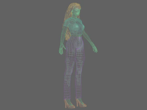 Cute classic woman V30676 3D Model