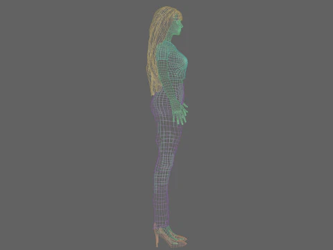 Cute classic woman V30676 3D Model