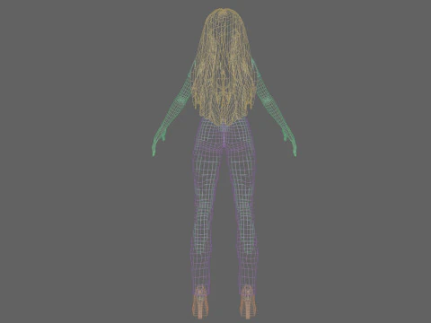 Cute classic woman V30676 3D Model