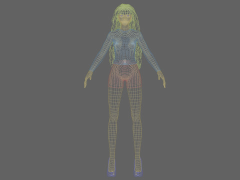 Cute cool woman V35826 Modèle 3D