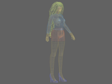 Cute cool woman V35826 Modèle 3D