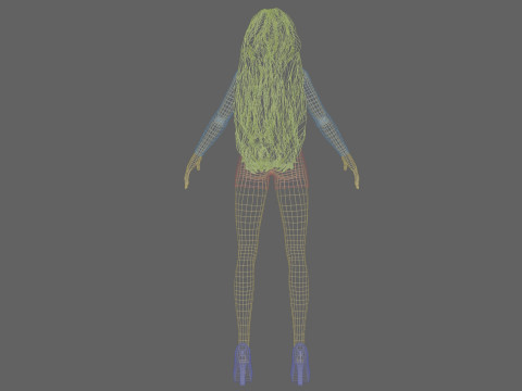 Cute cool woman V35826 Modèle 3D