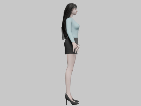 Cute lovely woman V32262 Model 3D