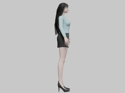Cute lovely woman V32262 3D Model