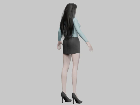 Cute lovely woman V32262 3D Model
