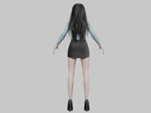 Cute lovely woman V32262 3D Model
