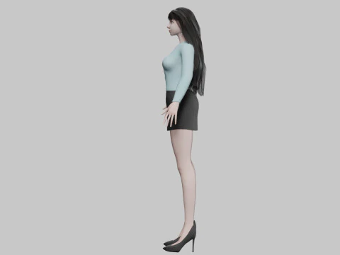 Cute lovely woman V32262 3D Model