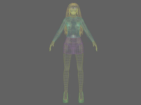 Cute lovely woman V32262 3D Model