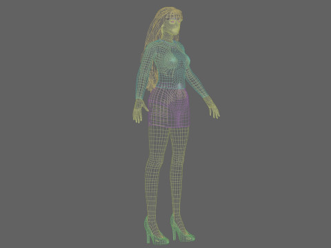 Cute lovely woman V32262 Model 3D