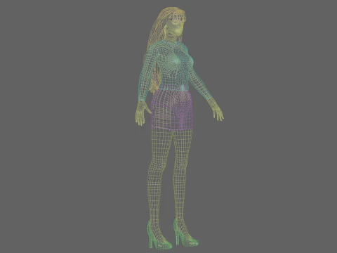 Cute lovely woman V32262 3D Model