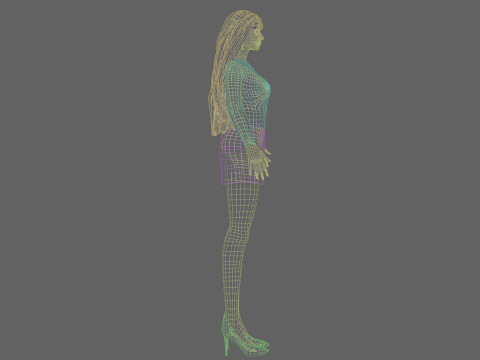 Cute lovely woman V32262 Model 3D