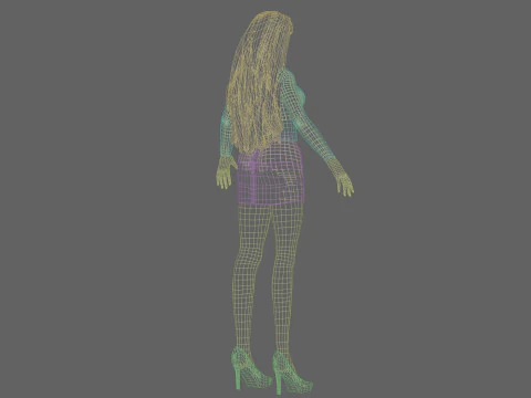 Cute lovely woman V32262 3D Model