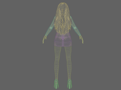 Cute lovely woman V32262 Model 3D