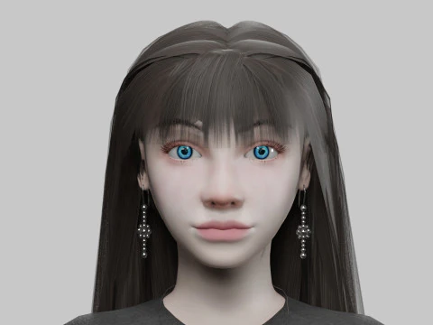 Cute pretty woman V33151 3D Model
