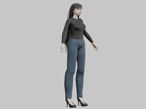 Cute pretty woman V33151 3D Model