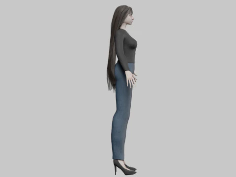 Cute pretty woman V33151 3D Model