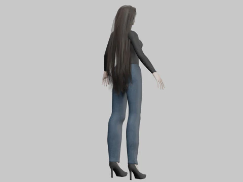 Cute pretty woman V33151 3D Model