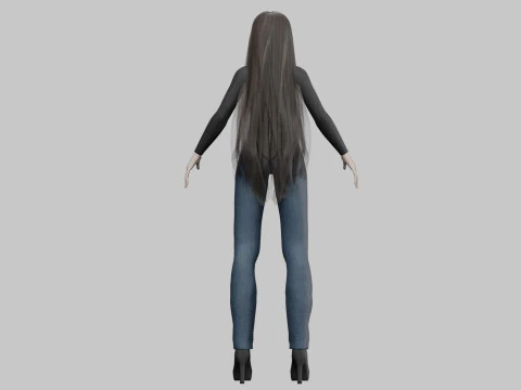 Cute pretty woman V33151 3D Model