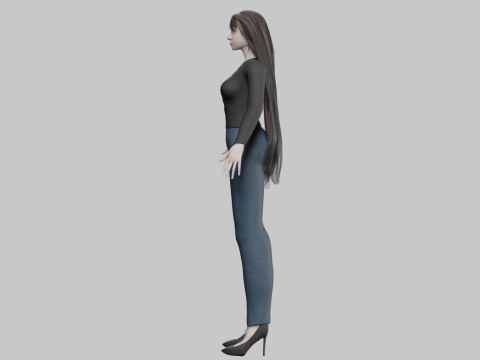 Cute pretty woman V33151 3D Модель